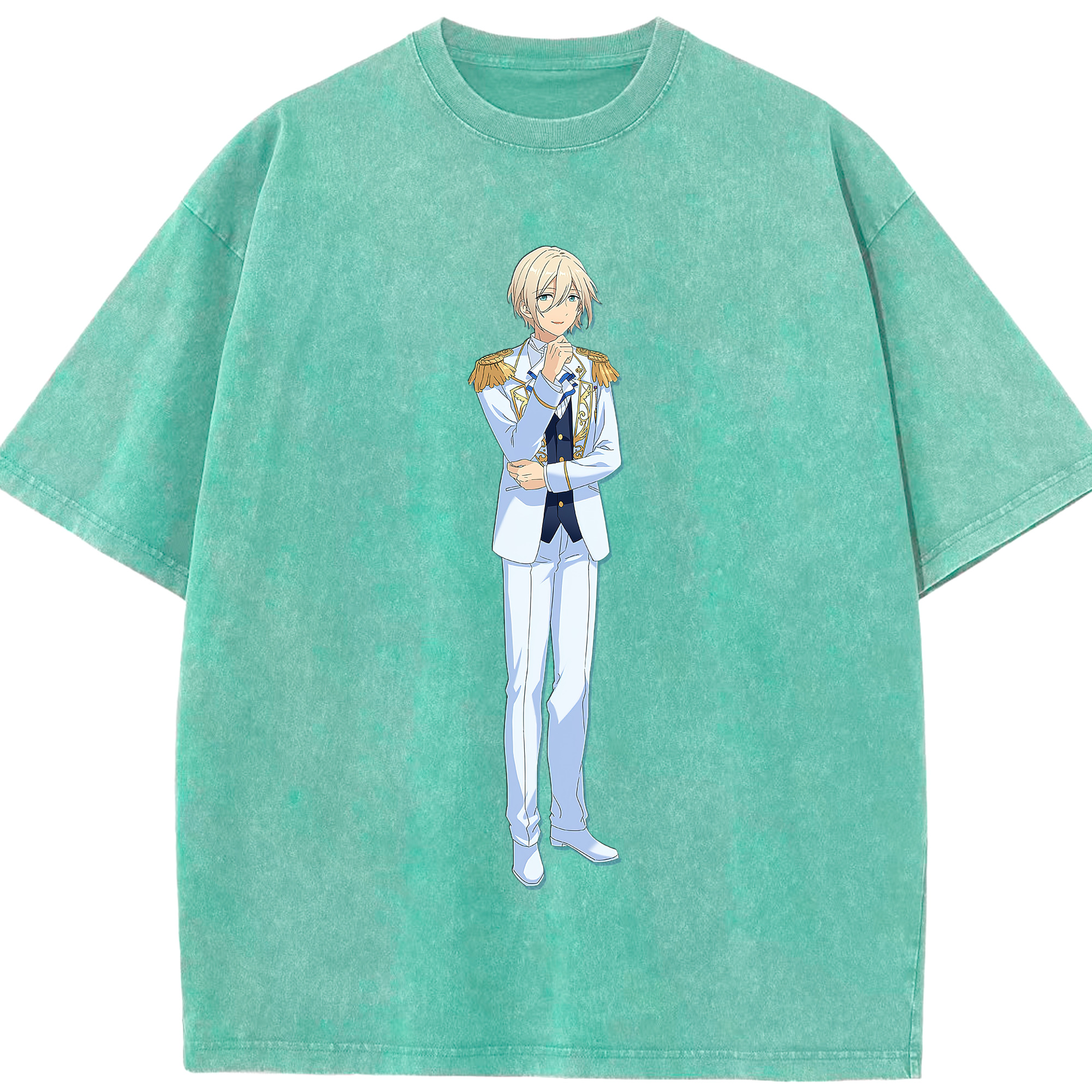 （画像用） あんさんぶるスターズ! Ensemble Stars 綿100% ヴィンテージ風 半袖Tシャツ（フロントプリント）
